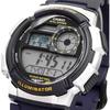 Casio Цифровые мужские часы с мировым временем AE-1000W-2AV Сине-серебристые Водонепроницаемые Часы для путешествий