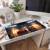 1Pc Cars Flames Gaming Mouse Pad Keyboard Desk Mat Non-slip Rubber Lock Edge Waterproof Computer Mousepad for Office Home Decor S1178
