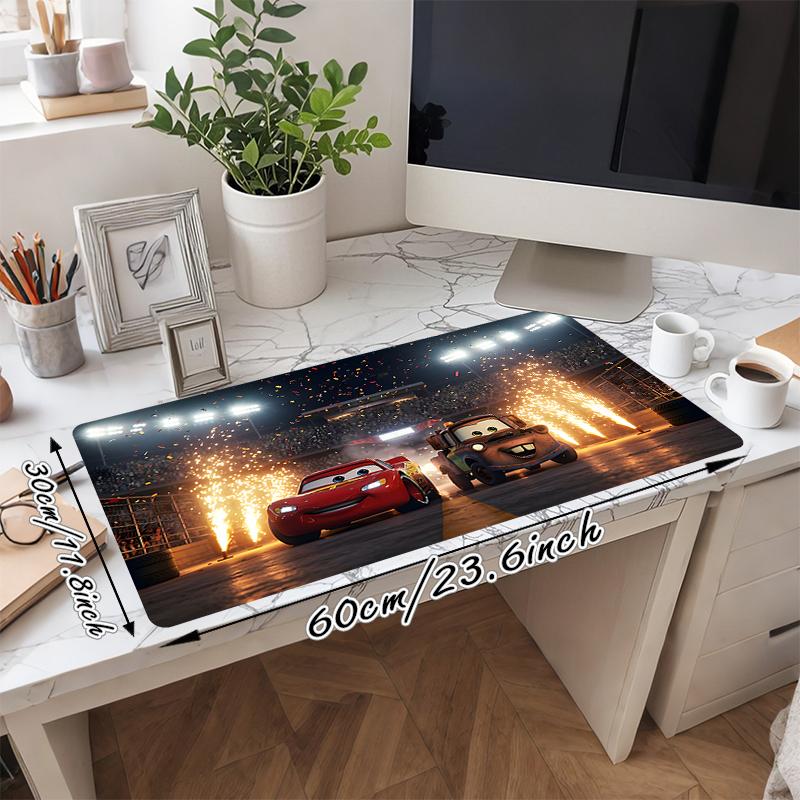 1Pc Cars Flames Gaming Mouse Pad Keyboard Desk Mat Non-slip Rubber Lock Edge Waterproof Computer Mousepad for Office Home Decor S1178