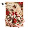 Elegant Angel Ornament Card 3D Christmas Greeting with Fabric Dress, Pop Up Holiday Unique Xmas Card, Merry Gift Keepsake for Family Friends Detailed