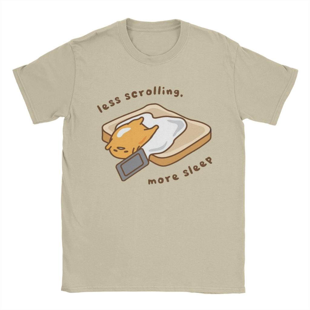 Повседневная футболка Gudetama "Вы заслужили поспать" для мужчин, с круглым вырезом, короткий рукав, хлопковый летний топ