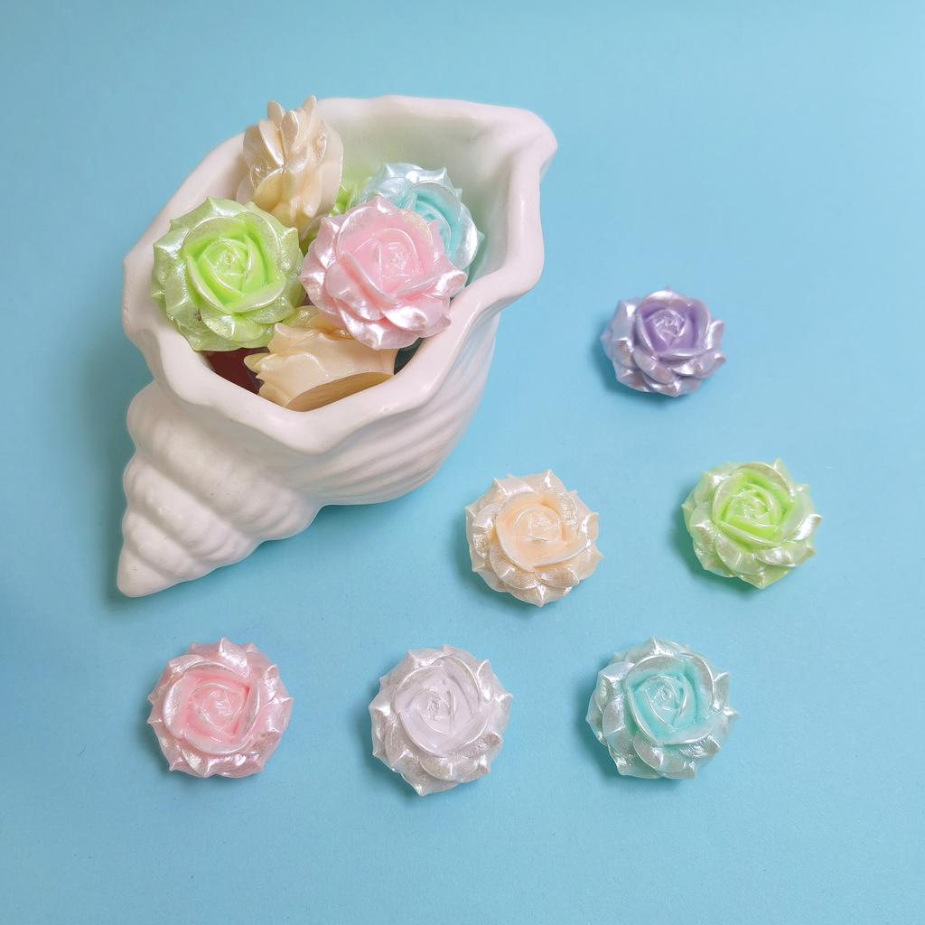 Kawaii Camellia Series Resin Flatback Cabochon for Hairpin Phone Case Scrapbooking DIY Jewelry Craft Decoration