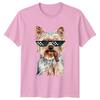 Yorkie Dog Sunglasses Cigar Humor Animals Unisexs TShirt