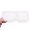 Transparent 2 Compartment Snack Containers Double Compartment Snack Containers  For Travel Snacks