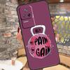 No Pain No Gain Gym Fitness Case For Xiaomi 14 Ultra 15 13 11T 12T 13T 14T Pro POCO X3 X5 X6 X7 Pro M6 F5 F6 Pro Cover