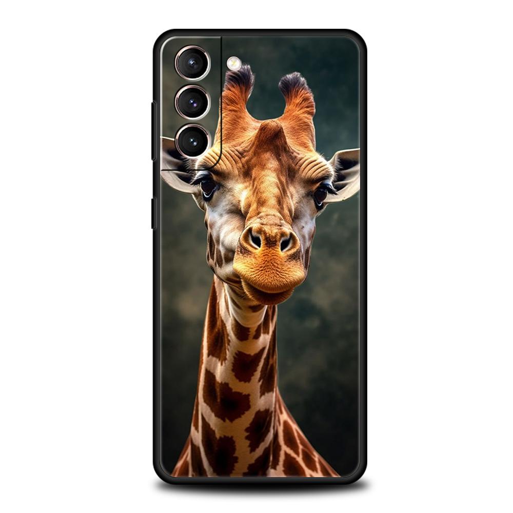 Иллюстрация жирафа Чехол для телефона Для Samsung Galaxy S25 S24 S23 S22 Ultra S20 S21 FE 5G S10 S9 Plus S10E Мягкий чехол из ТПУ