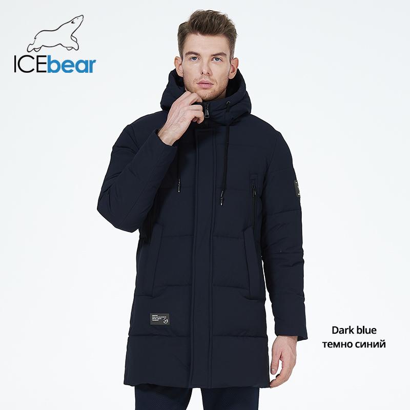 ICEbear 2023 Winter Jackets for Men Casual Cotton Coat Mid-length Puffer Parkas