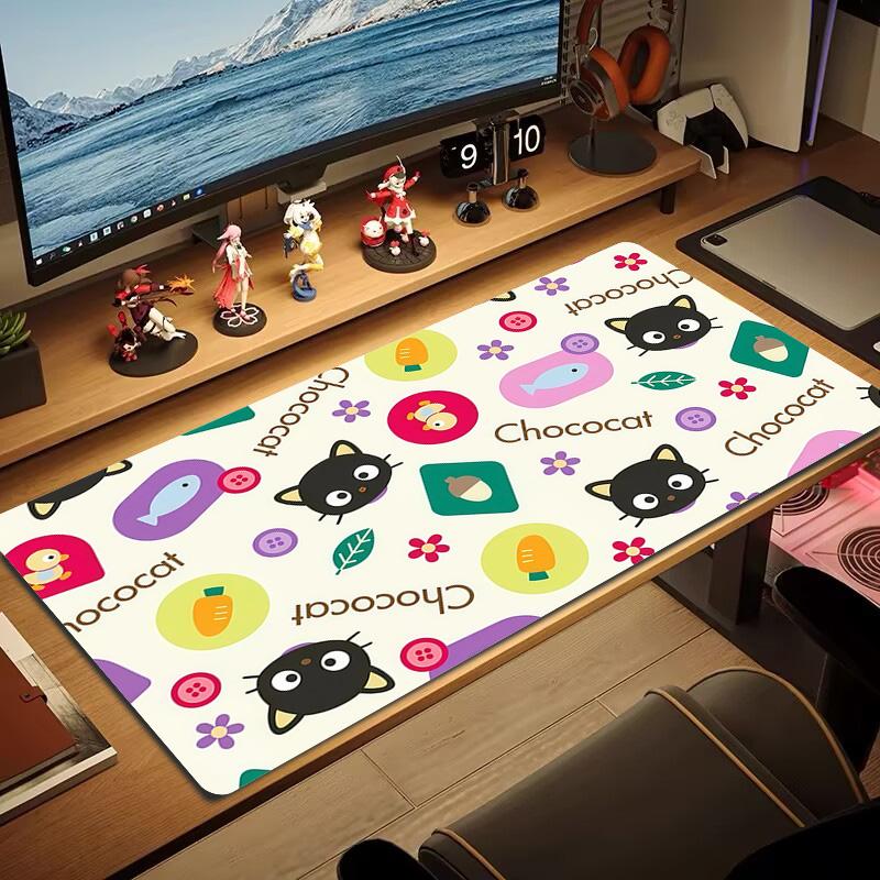 Chococat Print Cushion Non-slip Laptop Tablet Big Mousepad XXL Mat Mini PC Playmat With Lock edge