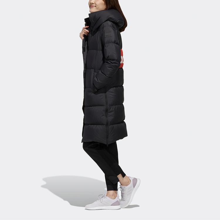 adidas Neo W Super Puffer Длинный свободный пуховик зимняя женская верхняя одежда черный EI4420
