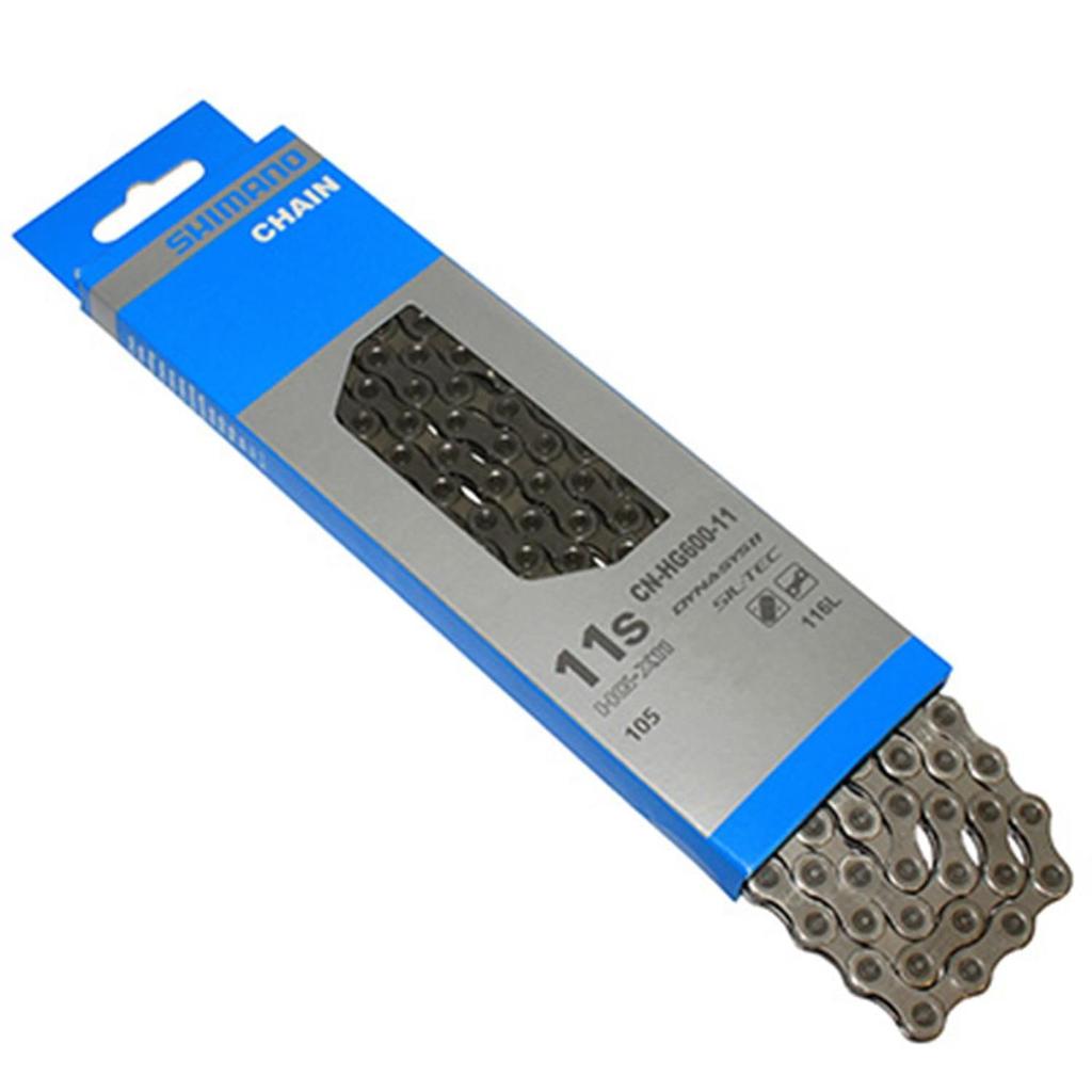 Велосипедная цепь Shimano 116, включает быстросъемное звено CN-HG601, совместима с 11 скоростями, звенья, SM-CN900-11 (11-скоростное звено).