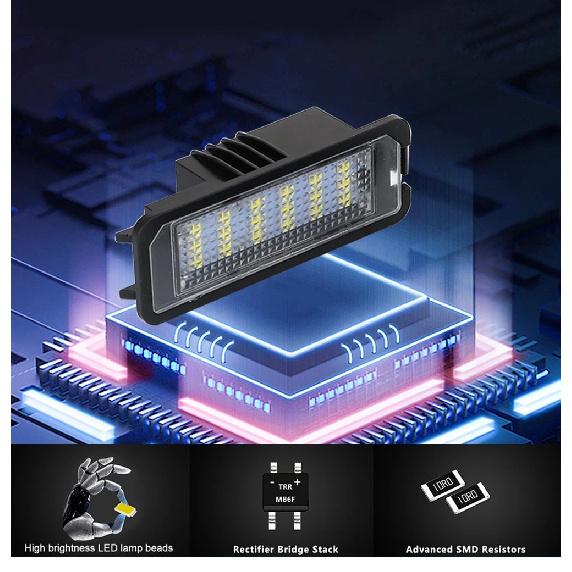 2Pcs For Seat Altea XL 2006-2015 Leon2 2005-2012 Leon3 2012 ~2017 Car Led Bulbs Number License Plate Lights Lamp Canbus No Error