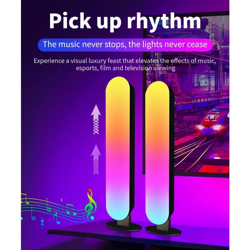 LED Light Tube Dream Color Ambient Light Dimmable Remote Control Music Rhythm Light Living Room Bedroom Party Game Desktop Decor