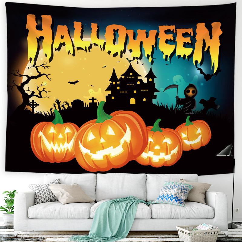 Хэллоуин тыква голова принт гобелен комната настенный декор фон домашний скандинавский гостиная спальня