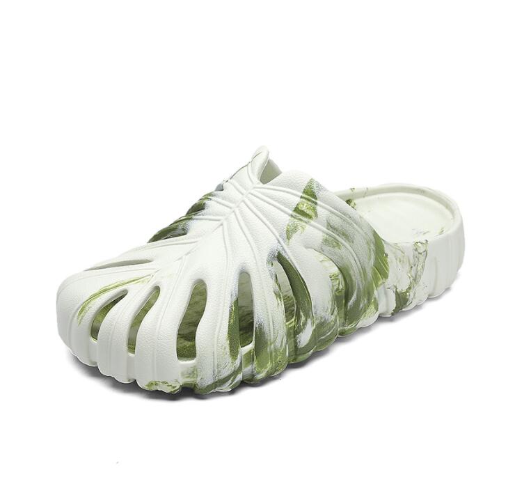 Тапочки Monstera для мужчин Тапочки с пальмовыми листьями Нескользящие пляжные тапочки для ванной Шлепанцы с тропическими листьями Летние тапочки-подушки