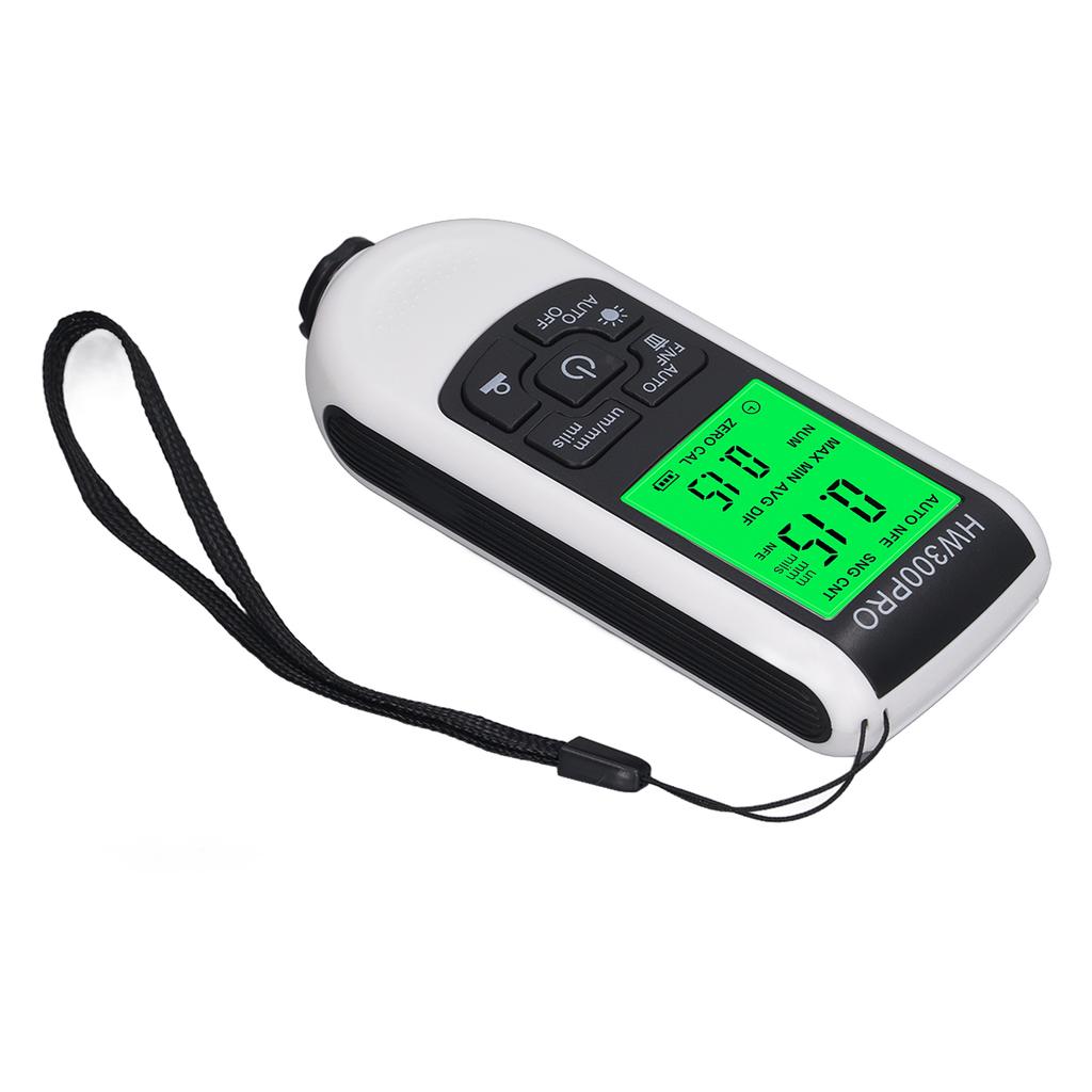 Coating Thickness Gauge High Accuracy Paint Depth Gauge Meter Antislip Thickness Meter Gauge White