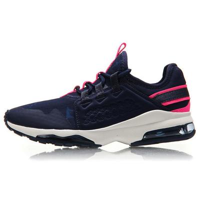 Li Ning Кроссовки женские вязаные модные для бега с воздушной подушкой по всей стопе сине-розовые AGLM018-3