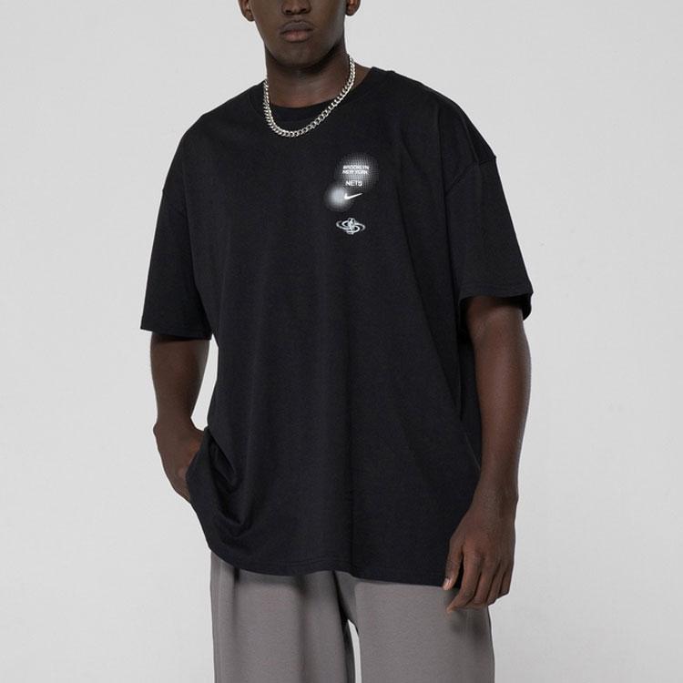 Nike T Shirts Men's Black Crew Neck Moderate Straight Fit DH6732-010