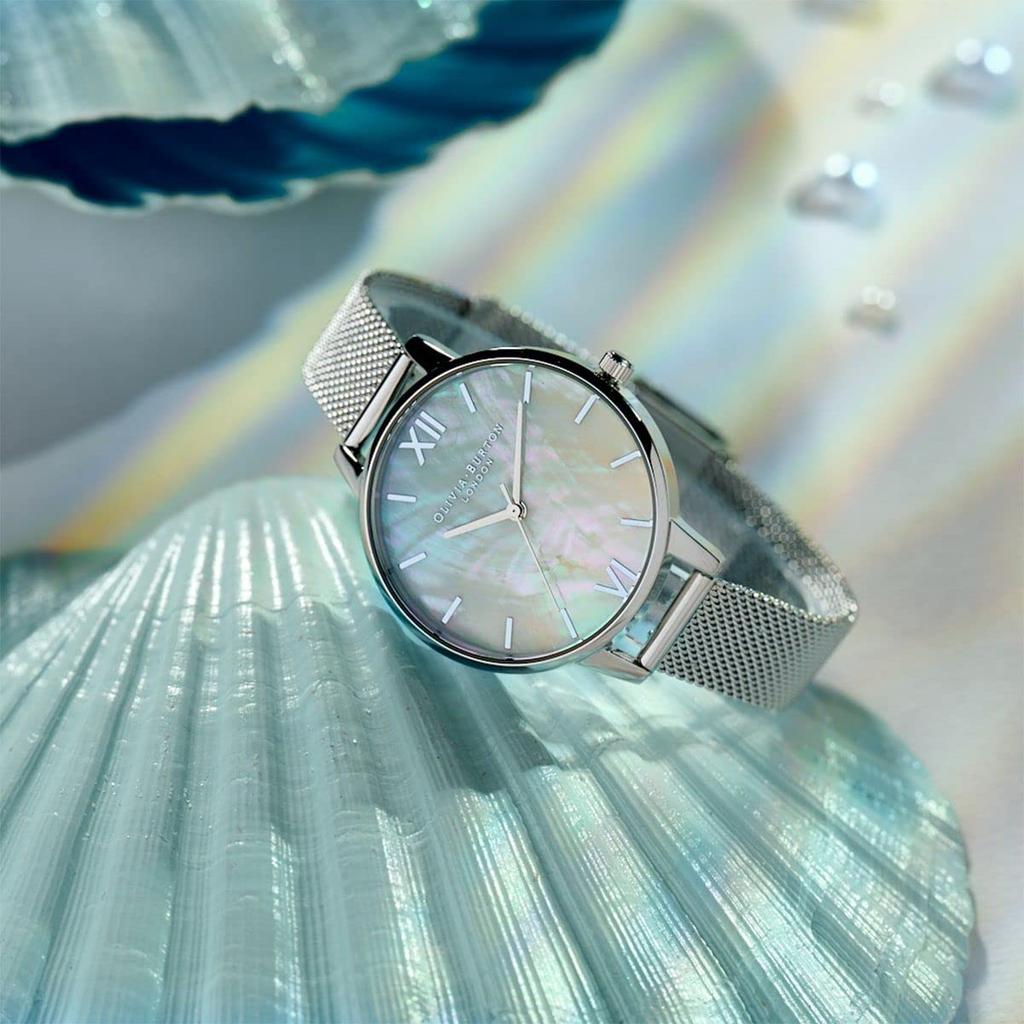 Авторизованный дистрибьютор Olivia Burton Watch Ladies OB16US67 Under the Sea Demi Gray White Ombre Silver Mesh [OLIVIA BURTON]