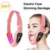 KBT Face Led Light Therapy Devices Photon Bandage Microcurrents Slimming Band Remove Double Chin Lift V Shape Cheek Lifting Device