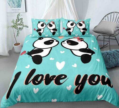 Panda Doona Quilt Duvet Cover Set Pillowcase Single Double Queen King Size Bed