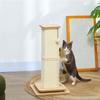 3 In 1 Cat Scratching Post 67cm Cat Scratcher W Track Ball Toy Oak Tone