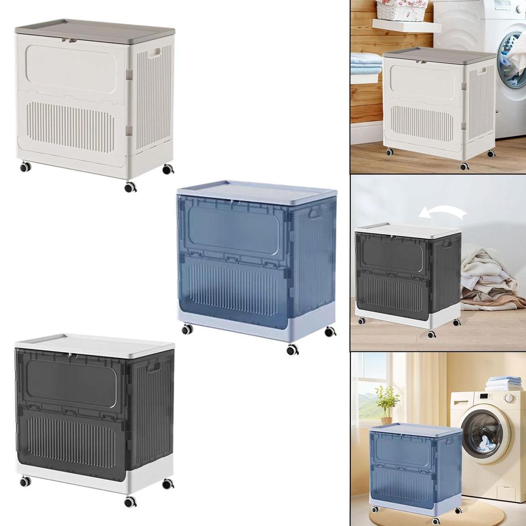 Laundry Basket Washing Cloth Bin Foldable Modern with Lid Decorative Dirty Clothes Organizer for Home Apartments Bathroom