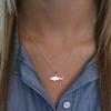 Shark Charm Necklace White Shark Necklace Charm Shark Pendant Shark Jewelry