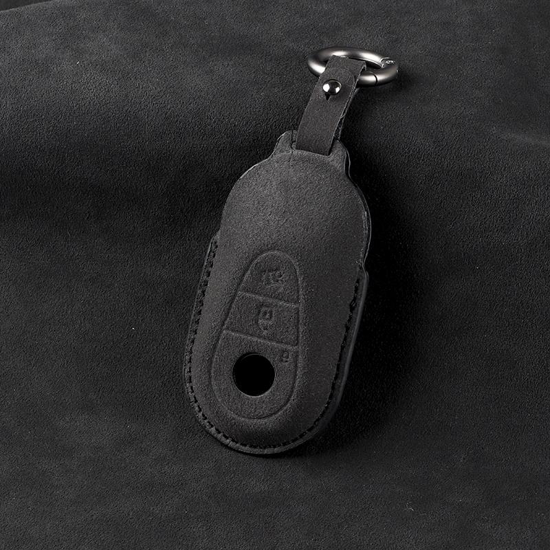 Leather Suede Car Key Case Cover Shell for Mercedes Benz A B C E S G Class W204 W205 W212 W213 W176 W177 GLC CLA AMG Accessories