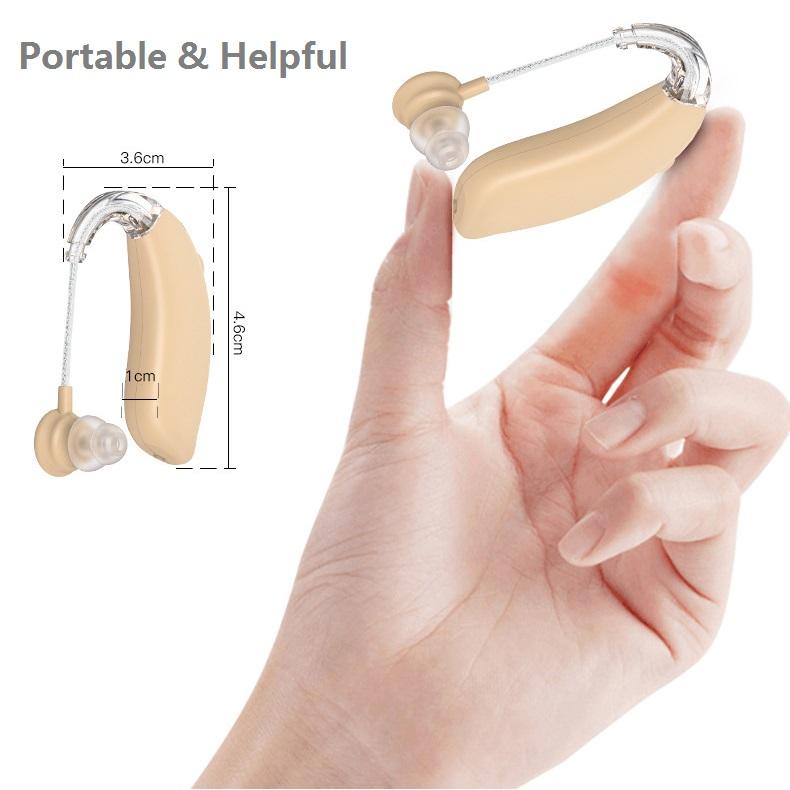 2 в 1 Bluetooth слуховой аппарат для глухих людей шумоподавление усилитель звука тяжелый перезаряжаемый мини-слуховой аппарат для глухоты