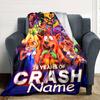 Customiz Name Personality Crash Bandicoot 4 It's About Time Blanket Soft &Warm Sofa Office Bed Travel Lunch Break Blanket, Gift Suitable All Seasons