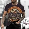 Vintage Motorbike 3D Printing Graphic T Shirts for Men Tops Oversized Classic Short-Sleeved Tee Casual Streetwear Men's Clothing