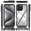 For iPhone 16 Pro Max Case Anti-Drop 2-in-1 PC+TPU Phone Cover