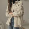 Women's Retro Corduroy Shirt Jacket - Versatile, Loose Fit for Spring & Autumn