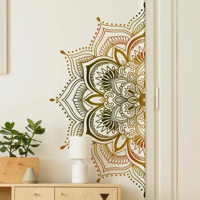 Художественная ПВХ Наклейка на стену Мандала Цветок Лотоса Настенная Наклейка Для Спальни Гостиной Офиса Украшения Дома Самоклеящаяся