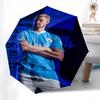 Manchester City, Soccer Player Automatic Opening and Closing Umbrella, Compact Travel Umbrella, Lightweight and Portable, Suitable for Beach