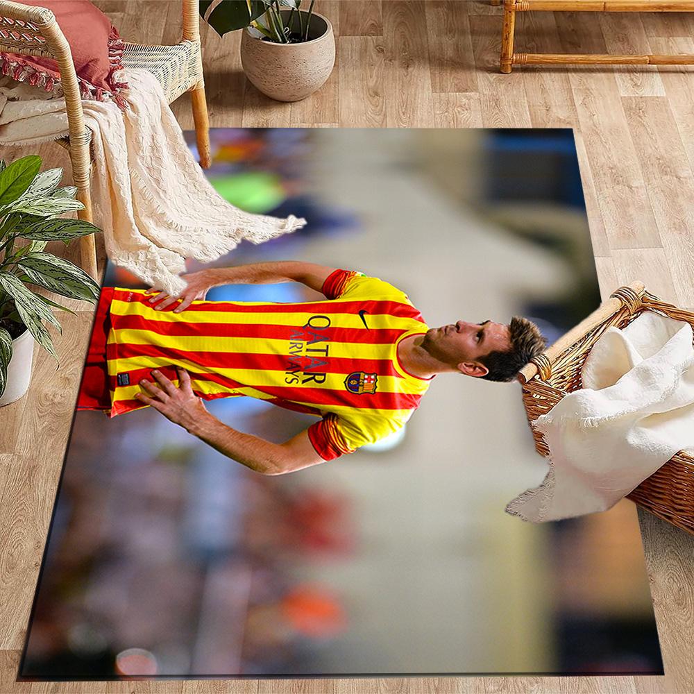 Messi Celebrates Victory Carpet Suitable for Balcony Outdoor Entryway Dining Room Anti-slip Rug Anime Office Decor Perfect Gift for Friends & Family