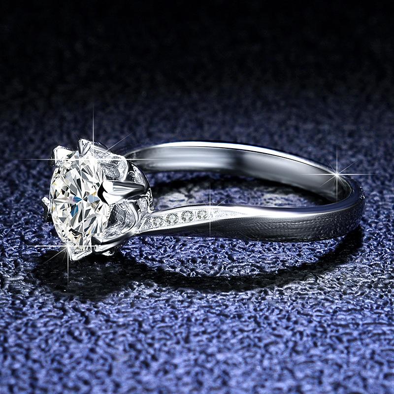 Танцизное классическое кольцо из стерлингового серебра 925 пробы с муассанитом, женские ювелирные изделия, свадебное обещание, подарок для вечеринки