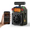 AM FM SW Shortwave Radio, Portable Mini Radio with APP Control, Replaceable Battery, T-Type Antenna, SOS Alarm for Camping, Emergency