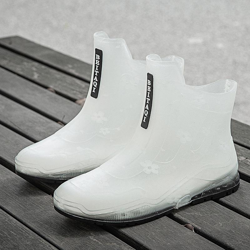 Men's Rain Boots Waterproof Shoes Fishing Husband Galoshes Man Garden Rubber Boot Indoor Kitchen Work Rain Boots Car Wash Boots