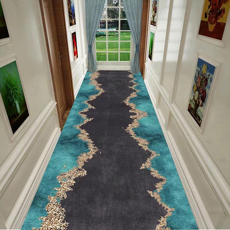 Living Room Retro Floor Mat Carpet Bedroom Full Bed Bedside Crawling Mat Coffee Table Entrance Door Mat