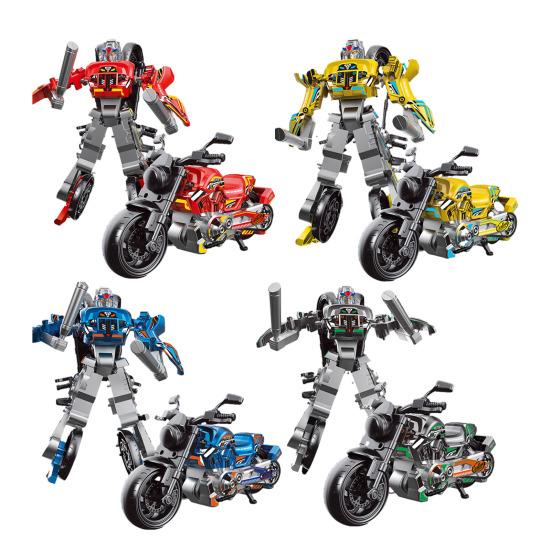 Transforming Robot Motorcycle Toy Movable Joints Educational Transformable Motorbike Deformation Robot Model Toddlers Boys Birthday