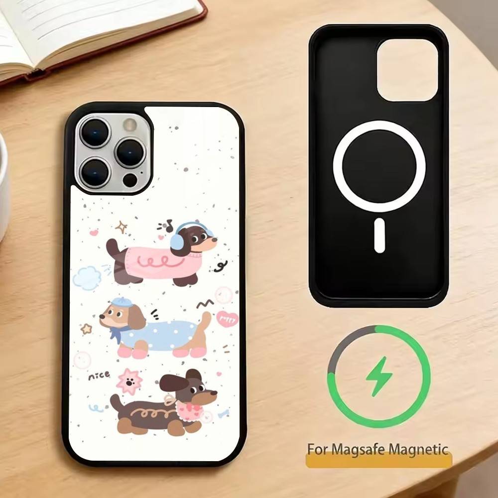 Sausage Dog   Phone Case For iPhone17,16,15,14,13,12,11 Plus,Pro Magnetic For Magsafe Wireless Charging
