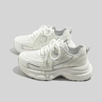 Летние новые сетчатые женские белые туфли универсальные кроссовки дышащие скейт-кеды модная повседневная обувь модные мужские однослойные туфли