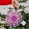 Purple Mandala Wind Spinner 10 Inch Metal Garden Decor with 360 Hook Reflective Outdoor Hanging Ornament for Spring Summer Fall Gift