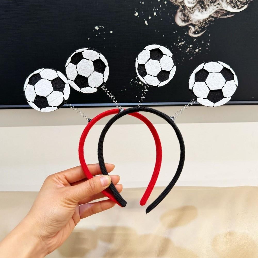 Soft Felt Football Hair Hoop Tinsel Fringe Soccer Party Headband Soccer Fan Dress Up Sports Party
