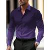Мужская линия Business Casual 3D-печатная рубашка Формальная Весна и Лето Воротник Длинный рукав XS-5XL Эластичная ткань Рубашка 2024