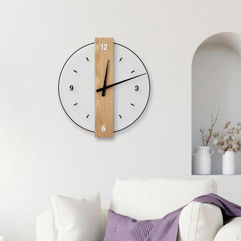Декоративные часы Современные настенные фестивальные подарки Минималистичные дерево и стекло для