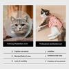 Cartoon Print Cat Recovery Suit Elastic Neck Back Bandage Breathable Cat Onesie Surgery Recovery Suit Female Cat Spay Recovery Suit