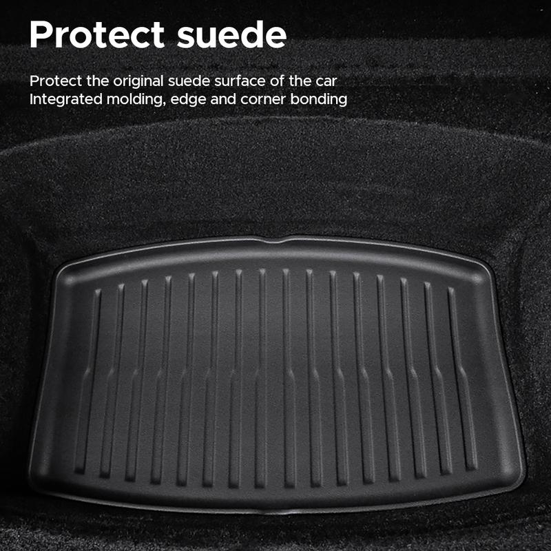 TEKSY For Tesla New Model Y 2026 2025 Juniper  Front and Back Trunk Mat TPE Carpet Waterproof Weather-resistant Pads Layer Mats