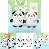 Cute Panda Plush Keychain Soft Snow Mink Fur Stuffed Animal Bag Charm